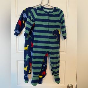 Boys dinosaur footed pajamas